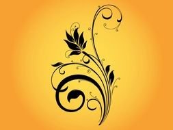 Floral Swirls Vector N7