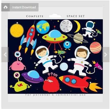 Space And Astronaut Clip Art