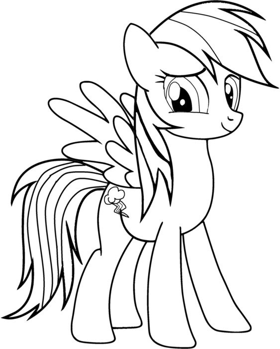 Rainbow Dash Coloring Page drawing