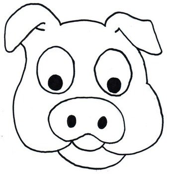 Pig Face Coloring Page
