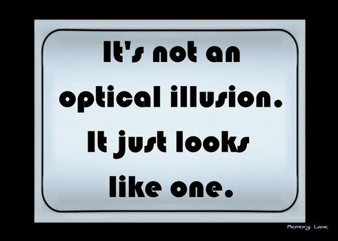 Funny Optical Illusions With Quotes