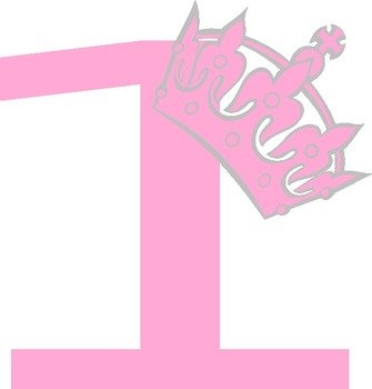 Pink Number 1 Clip Art N5