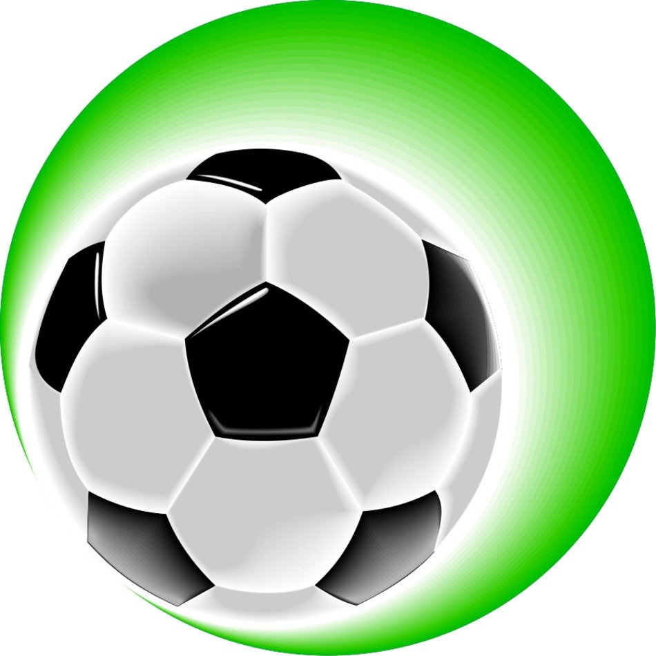 soccer ball on the green background