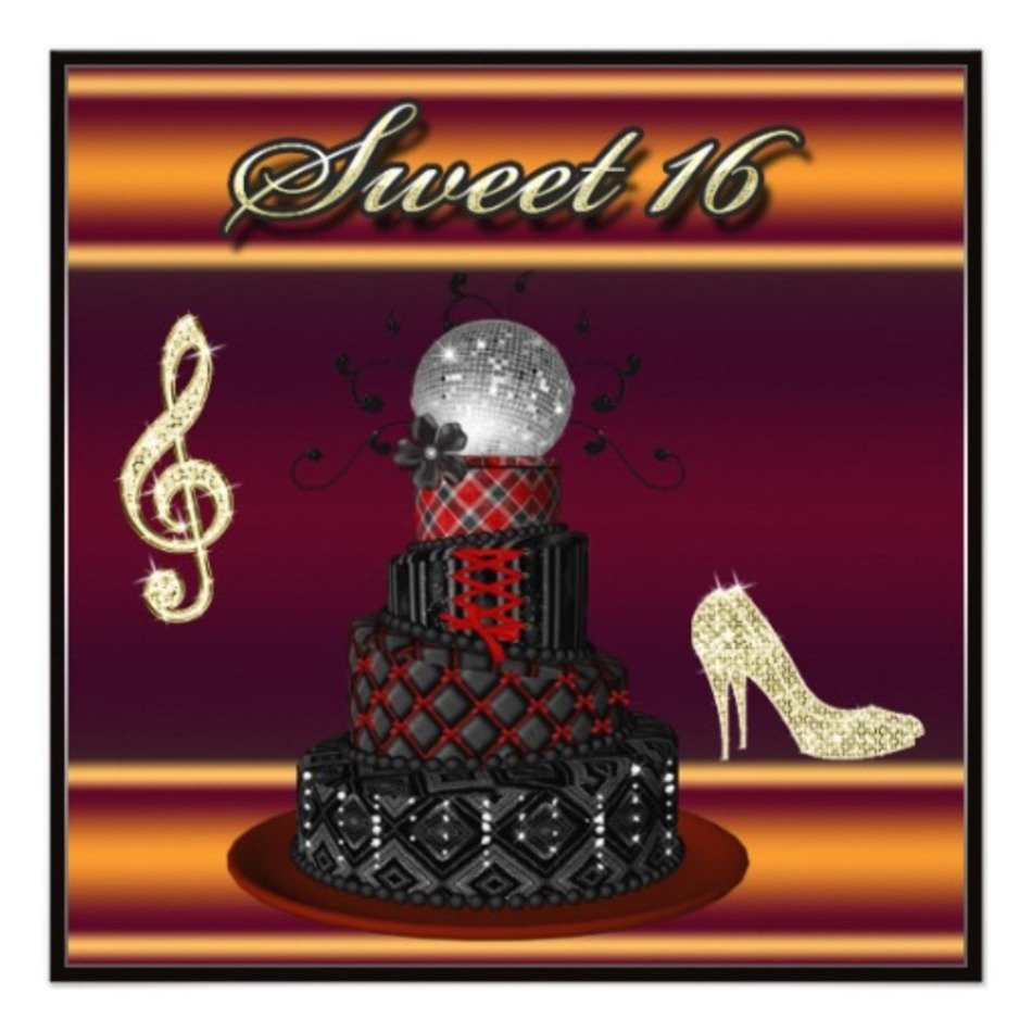 Funky Sweet 16 Disco Diva Cake Gold Sparkle Heels Custom