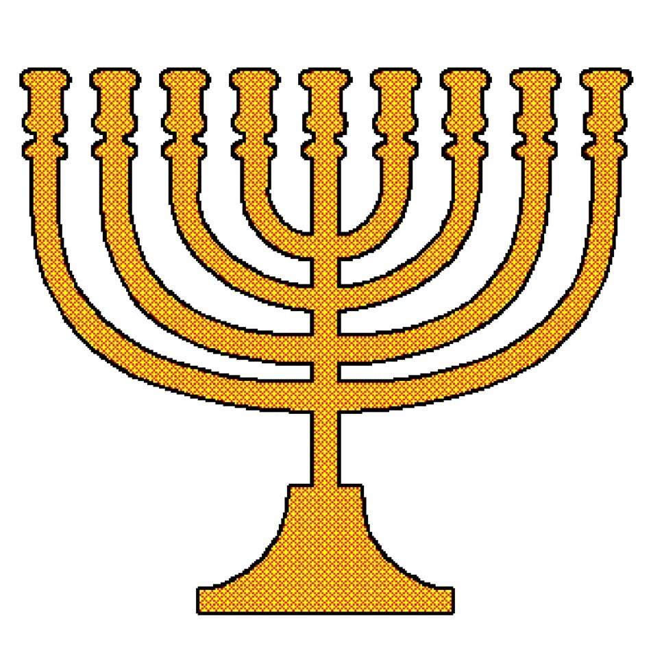 painted golden candelabrum