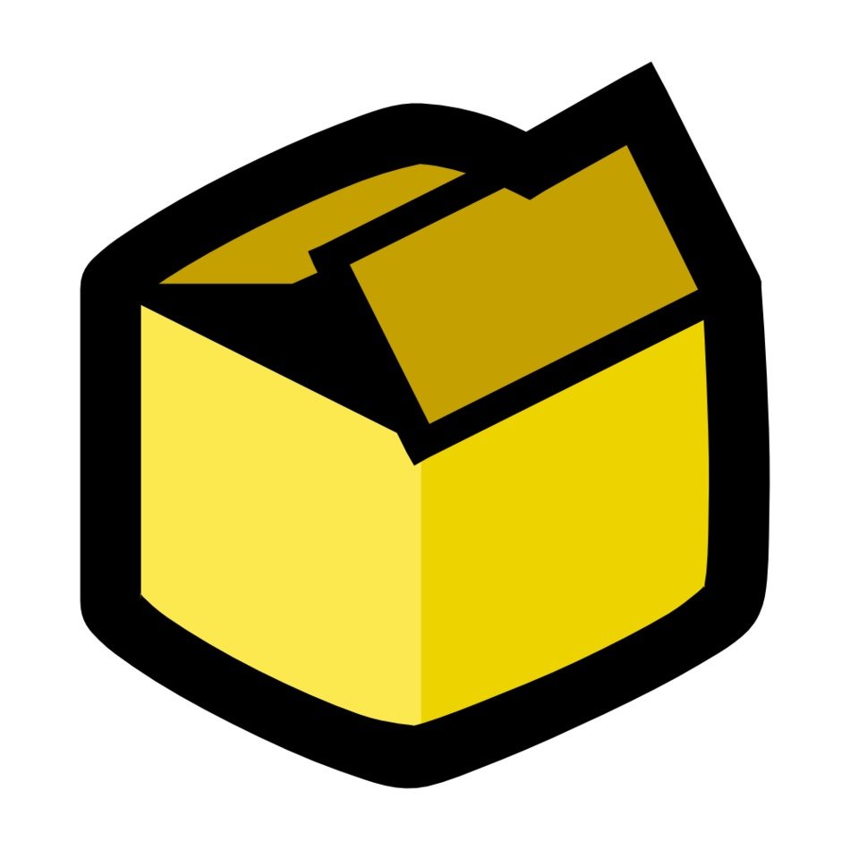 Yellow box icon clipart