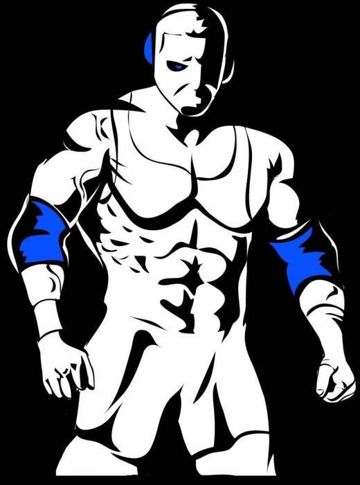 Clip art of Wrestler man