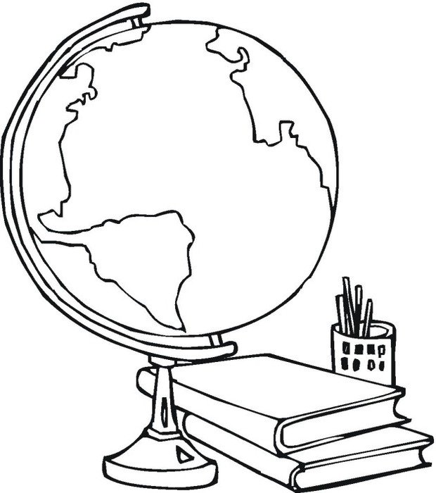 Globe Coloring Page