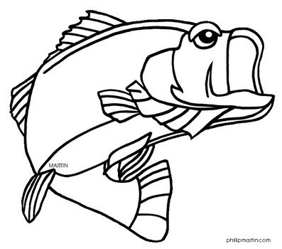 Largemouth Bass Fish Clip Art N6