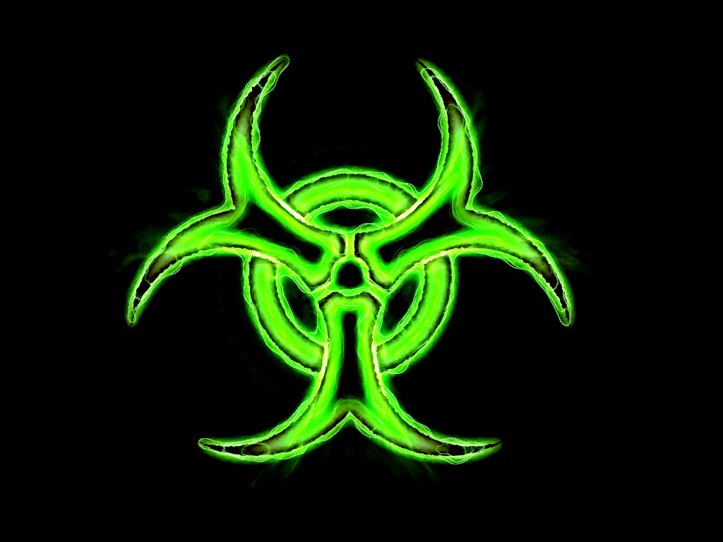 Green Biohazard Symbol drawing free image download