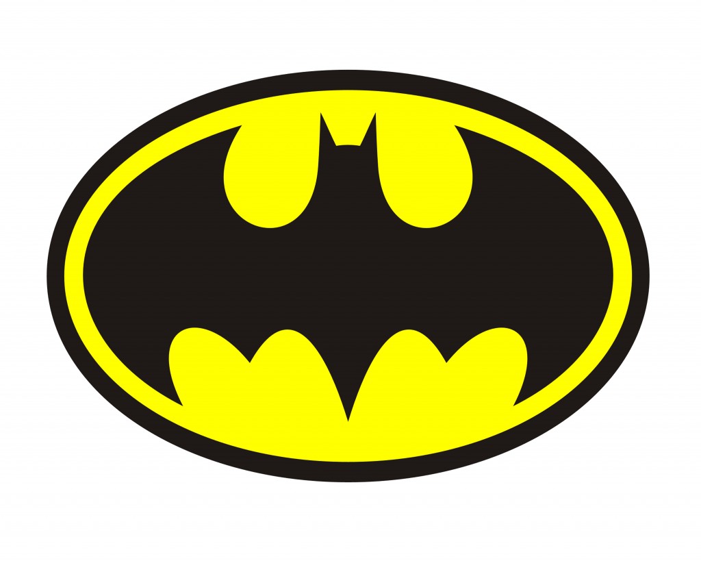 Black and yellow Batman Logo free image download