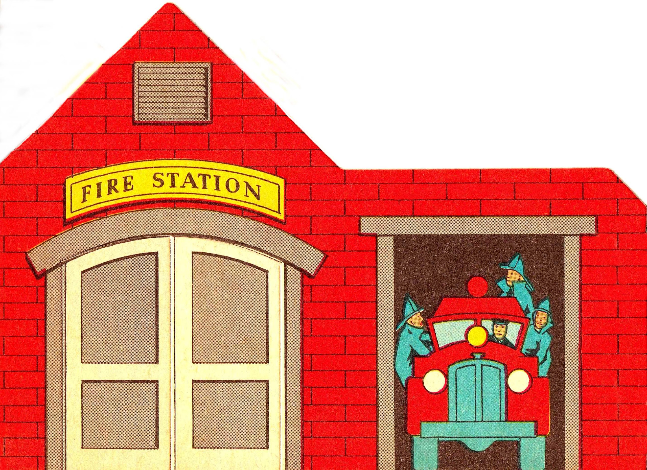 Cartoon Fire Station Drawing Free Image