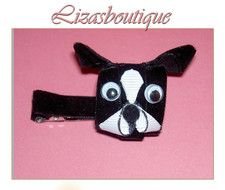 Boston Terrier Pug Dog Hai Clip Clippie