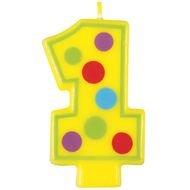 Polka Dot Number 1 Clip Art