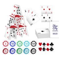 House Of Cards And Poker Chip Clip Art Set Clipart Vector