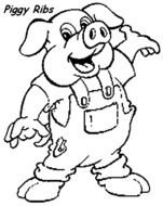 BBQ Ribs Coloring Pages drawing