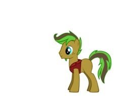 cartoon pony on black background