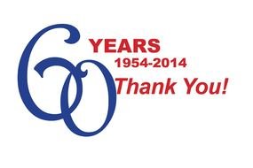 Thank you for 1954-2014 years clipart