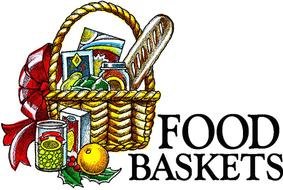 Christmas Food Baskets Clip Art
