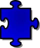 blue puzzle as picture for clipart