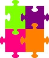 4 Piece Puzzle Template