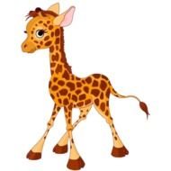 Cute Baby Giraffe Cartoon N4