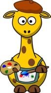 Giraffe artist Clip Art