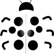 Black And White Ladybug Clip Art N6