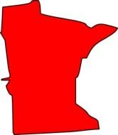 Minnesota State Outline Clip Art