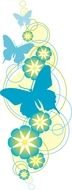 Clip Art of the flower butterfly