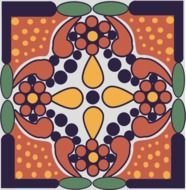 mexican floral tile