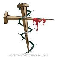 Vector Cross With Nails