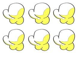 Popcorn Kernel Template drawing