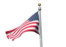 rumpled American flag