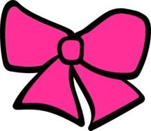 Pink Hair Bow Clip Art N10