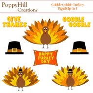 Thanksgiving Turkey Clip Art drawing