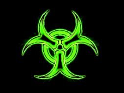 Green Biohazard Symbol drawing