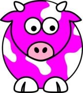 Pink Cow Clip Art N2