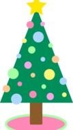 simple christmas tree, icon