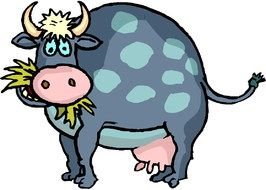 farm blue Cow Clip Art