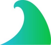 Cartoon Ocean green Waves drawing
