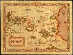 Narnia Map as graphic illustration