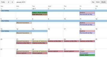 Google Printable Calendar drawing
