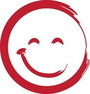 Smiley Face red drawing