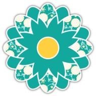 floral pattern with a yellow center