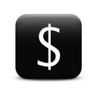 Black Dollar Sign Money Icon