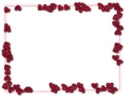 border with red hearts