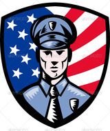 American Flag Police Shield Clip Art N2