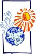 clip art with sun and blue ball