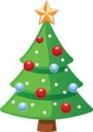 clipart of the christmas tree for Happy New Year